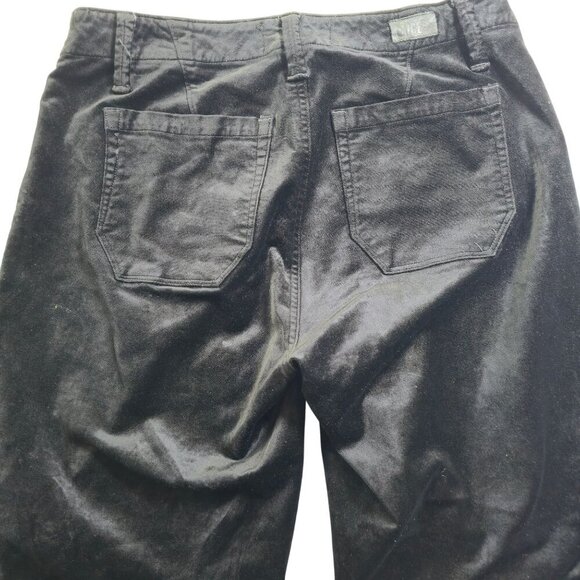 Paige Womens Black Velour Joggers With Zippered Ankles, Women's  26 - Picture 2 of 9
